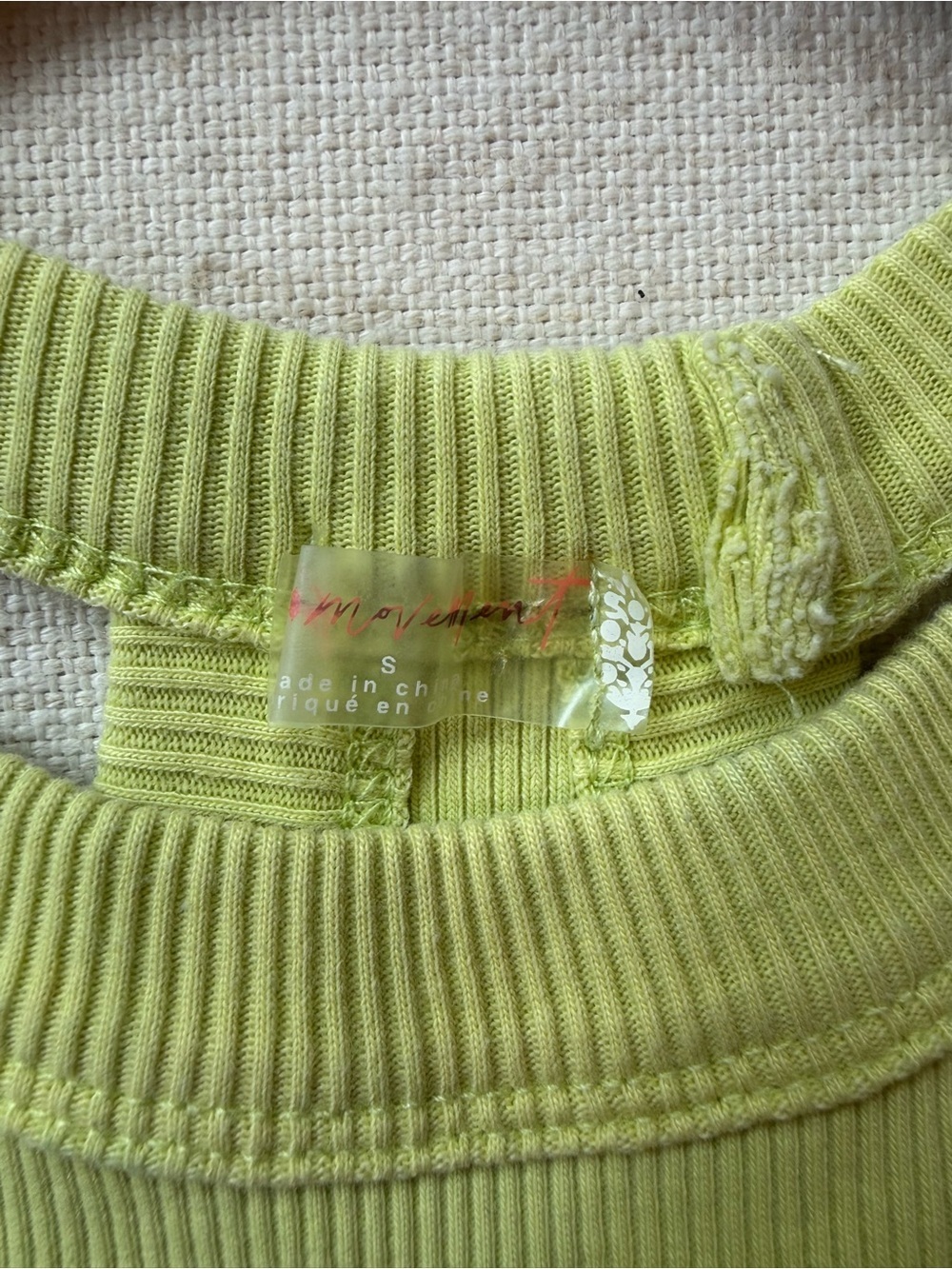 FP Movement Ribbed Halter Crop Tank - Lime - Picture 3 of 3